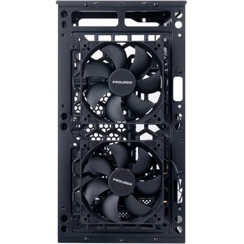 Корпус Prologix E110 Black: Материал передней панели пластик