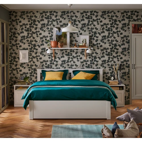 Каркас кровати с 2 контейнерами ІКЕА SONGESAND 160х200 см (592.412.53) фото 1