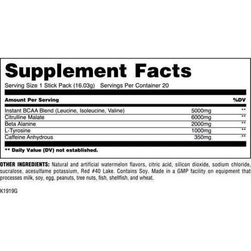 Предтренировочный комплекс Universal Nutrition Animal Fury Stick Pack Box 20x16.5 g Green Apple: Тип Комплекс до тренировки