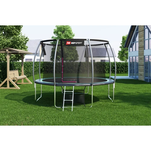 Батут Hop-Sport Premium 12 ft із чорно-зелений із внутрішньою сіткою 366 cм фото 3