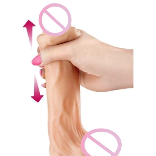 Фалоімітатор з рухомою крайньою плоттю Real Body - Real JO