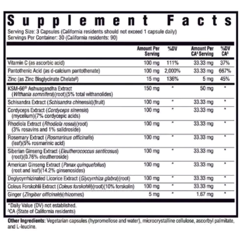 Seeking Health Adrenal Nutrients Поживні речовини для надниркових залоз 90 капсул: Форма випуску Капсулы