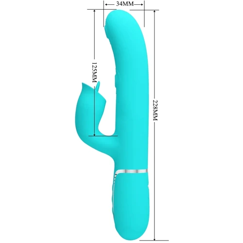 Пульсатор із кліторальним стимулятором LYBAILE Pretty Love Gigi Green (BW-500035-1)