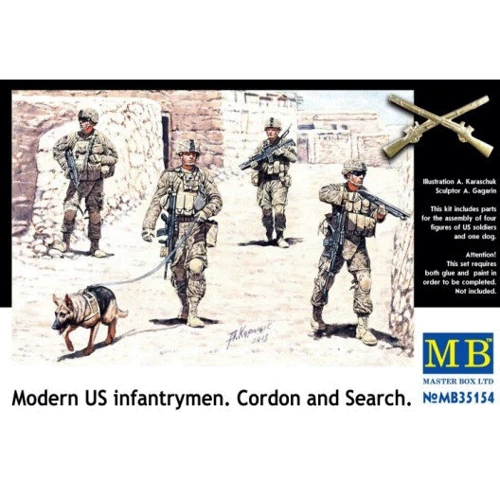 Набір фігурок Master Box Сучасні піхотинці США (MB35154)