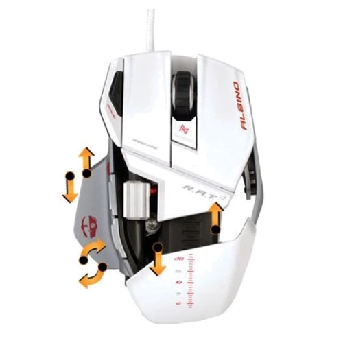 Мышь MadCatz R.A.T. 7 Albino Gaming Mouse: Максимальное разрешение сенсора, dpi 6400 dpi