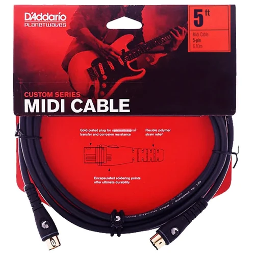 MIDI кабель D'addario PW-MD-05 Custom Series MIDI Cable (1.5m): Производитель D'addario