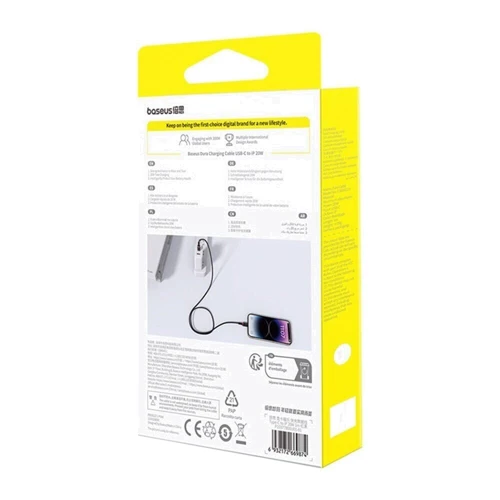 Кабель Baseus Cable USB-C to Lightning Dura Series 20W 1m Black/Gold (P10377800U01-00) фото 3