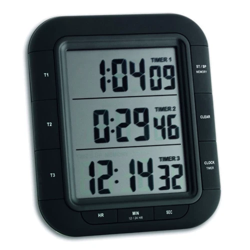 Таймер цифровий TFA Triple Time XL 103х20х103 мм (382023)