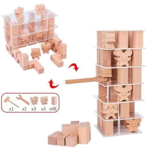 Деревянная игрушка Tree Toys Башня 48 шт (MD 1585): Вид развивающие