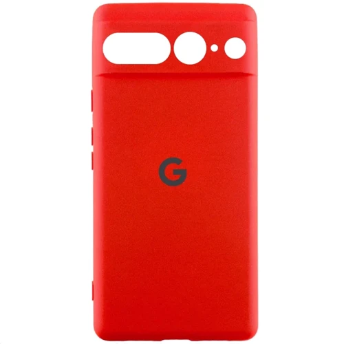 Чехол для телефонов Lakshmi Premium Silicone Case with Logo Full Camera Red for Google Pixel 7 Pro