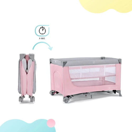 Кровать-манеж Kinderkraft Leody Pink (KCLEOD00PNK0000) фото 6