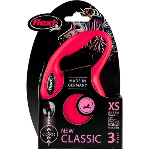 Поводок-рулетка Flexi Classic XS до 8 кг 3 м красный (4000498022405): Тип шнура Трос