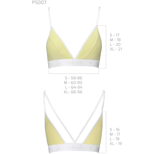 Спортивный топ с двойными бретелями Passion PS007 TOP yellow, size XL