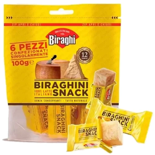 Сыр пармезан Gran Biraghi Biraghini Snack, 100г: Текстура твердая