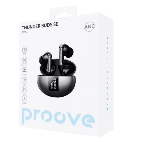Наушники Proove Thunder Buds SE Gray (TWTBSE010003): Тип конструкции вакуумные