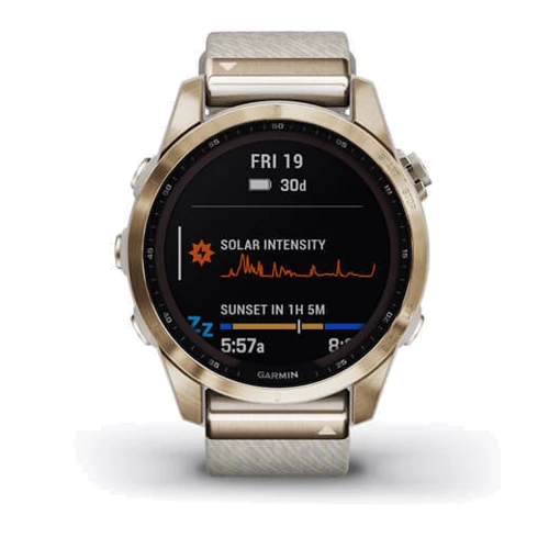 Смарт-часы Garmin Fenix 7S Sapphire Solar Cream Gold Titanium with Cream Heathered Nylon Band (010-02539-39): Карты памяти нет