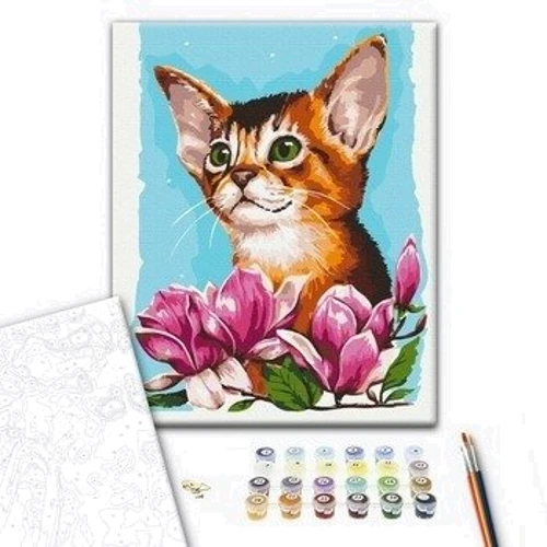 Картина по номерам Brushme Котик в цветах ©Anna Kulyk 40х50 см (BS53585): Производитель Brushme