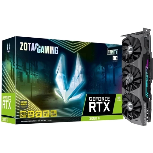 Видеокарта Zotac GAMING GeForce RTX 3080 Ti Trinity OC (ZT-A30810J-10P): Объем памяти, Гб 12