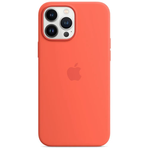 Чехол для iPhone Apple Silicone Case with MagSafe Nectarine (MN6D3) for iPhone 13 Pro Max: Материалы Силикон
