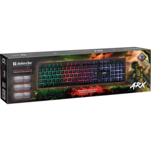 Клавиатура Defender Arx GK-196L Rainbow Black (45196): Количество клавиш 104