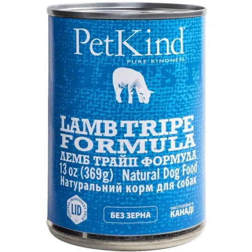 Вологий корм для собак Petkind Lamb Tripe Formula зі смаком ягняти та індички 369 г (Pk00540)