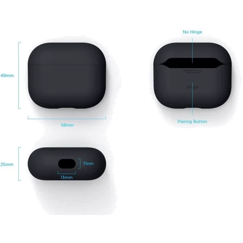 Чехол для наушников Elago Liquid Hybrid Case Black (EAP3RH-BK) for Apple AirPods 3 фото 3