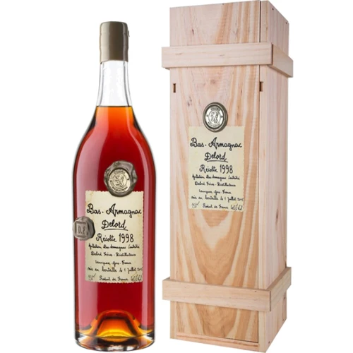 Арманьяк Delord Bas-Armagnac 1998 wooden box 40 % 0.7 л (WHS3324113719985)