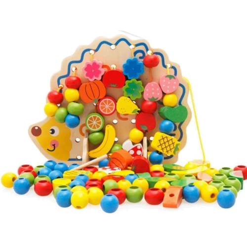 Дерев'яне шнурівка 4FUN Game Club Wood Їжачок 82 елементи (40994)
