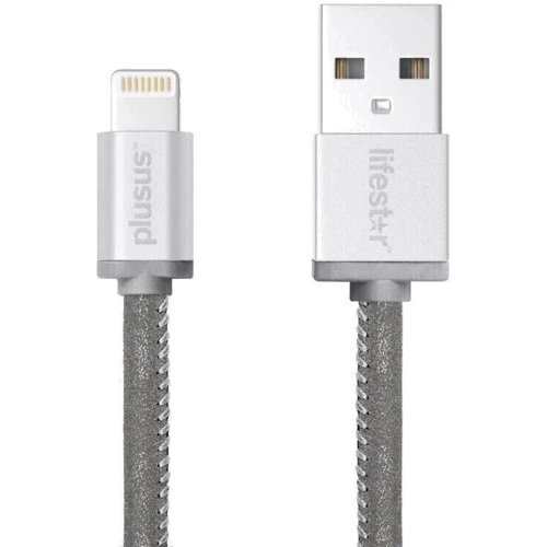 Кабель PlusUs USB Cable to Lightning LifeStar 25cm Moonlight Silver (LST2006025)