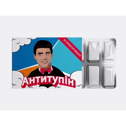 Жвачка Жевательная резинка PAPAdesign "Антитупин" со вкусом вишни