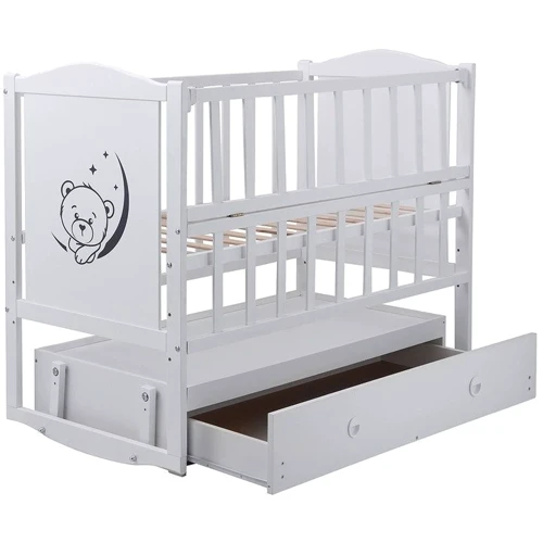 Дитяче ліжечко Babyroom Тедді T-03 білий (624693)