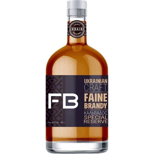 Бренди Faine Brandy Яблуко Кальвадос Special Reserve 40% 0.5 л (VTS6344030)