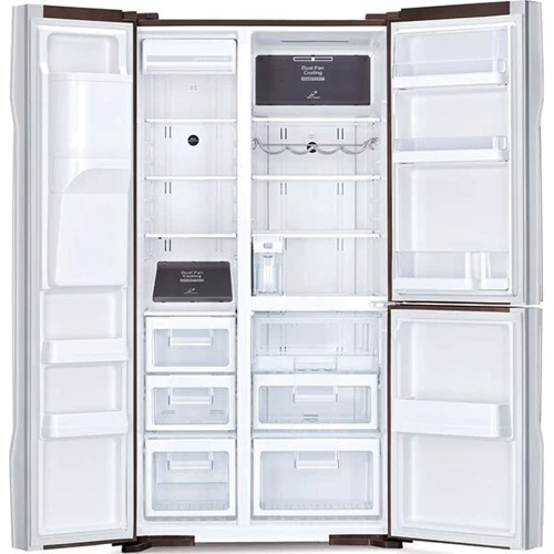 Холодильник Side-by-Side Hitachi R-M700GPUC2GBK: Размеры ВxШxГ, см 180х92х77