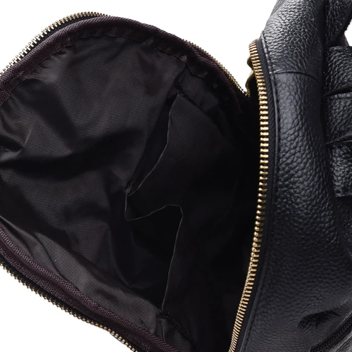 Жіночий рюкзак Keizer чорний (K11039-black): Матеріал Натуральна шкіра