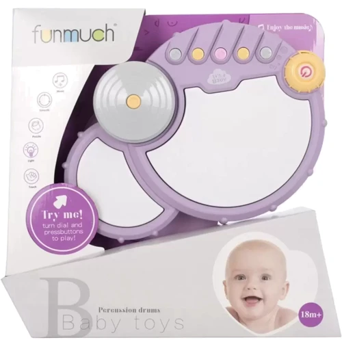 Музыкальная игрушка Funmuch Барабан со световыми эффектами (FM777-4): Возраст от 1.5 года