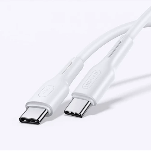 Кабель Usams Cable USB-C to USB-C PD 100W 1.2m White (US-SJ459) фото 6
