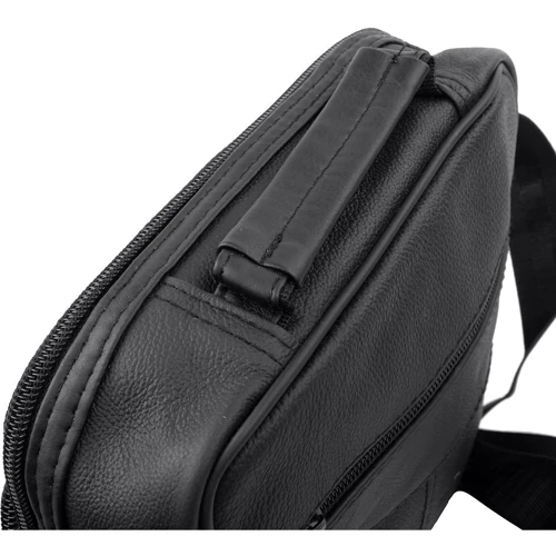 Мужская сумка через плечо Valiria Fashion черная (3DETAW8098-2): Тип ручки Плечевой ремень, Короткая ручка