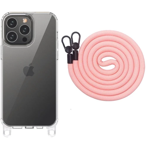Чехол для iPhone Epic TPU Transparent with Straps Light Pink for iPhone 15 Pro