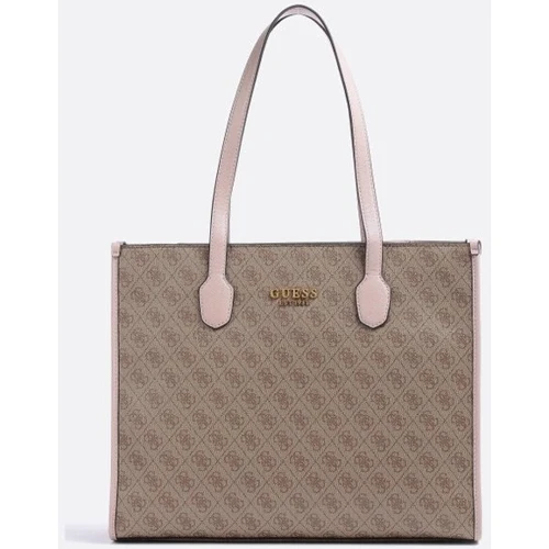 Жіноча сумка тоут GUESS SILVANA GIRLFRIEND TOTE світло-коричнева (HWSN8665240-LLR)
