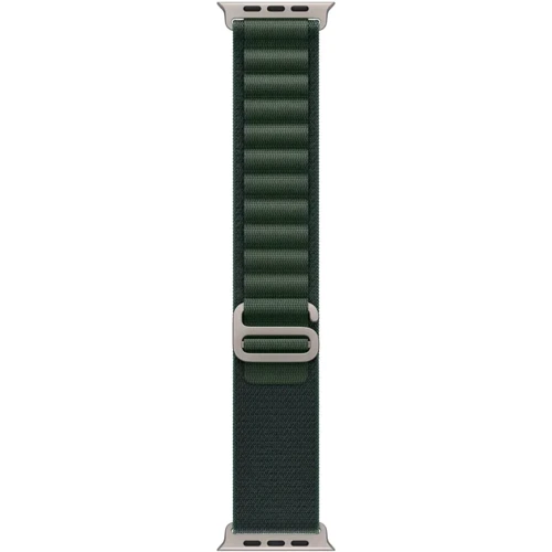 Apple 49mm Dark Green Alpine Loop - Medium - Natural Titanium Finish (MXMV3ZM/A)