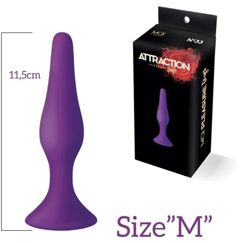 Анальная пробка на присоске MAI Attraction Toys №33 Purple