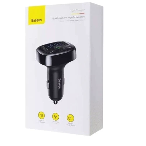 FM-трансмиттер Baseus S-09 Standart Edition 2.4A 2USB Black фото 3