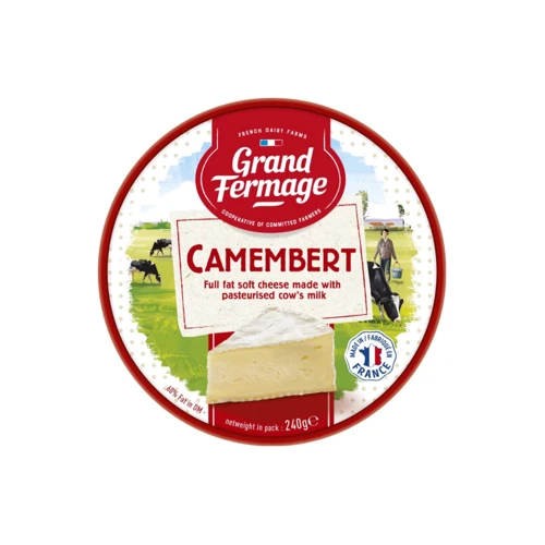 Сир Grand Fermage Камамбер м'який з білою пліснявою 44% 125 г (3523230053655)