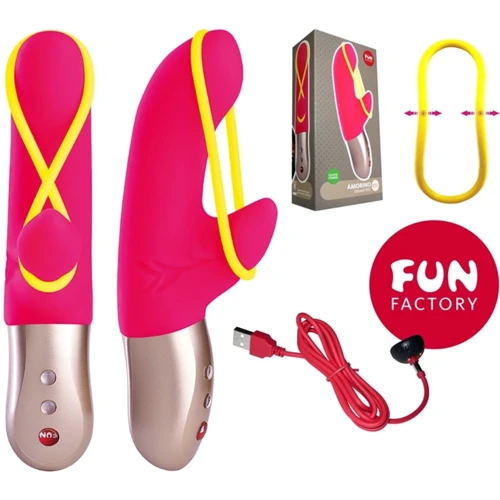 Вибратор Fun Factory AMORINO pink - neon yellow