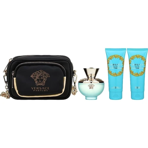 Набор Versace Pour Femme Dylan Turquoise Туалетная вода 100ml + Гель для душа 100ml + Лосьон для тела 100ml + косметичка