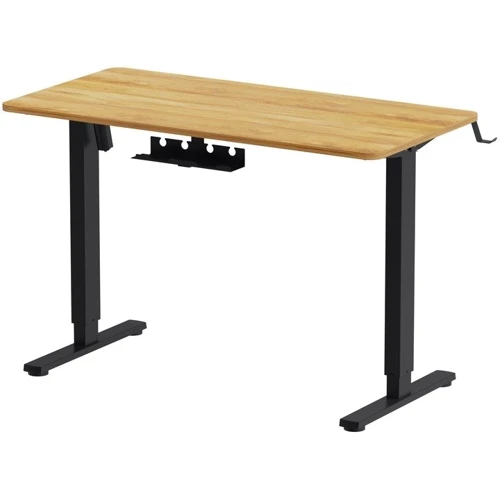 Стол с электрорегулировкой высоты Officepro Light Wood/Black (ODE1260LW): Особенности Регулируемая высота ножек, Встроенные органайзеры, Защитные накладки на ножки