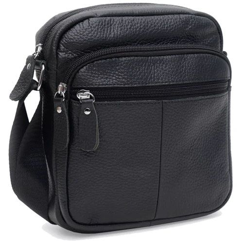 Чоловіча сумка через плече Keizer чорна (K10080bl-black): Стать Мужской