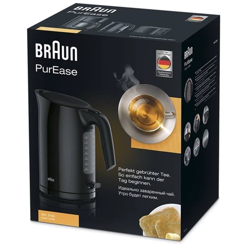 Электрочайник Braun WK 3100 BK: Мощность, Вт 2200 Вт