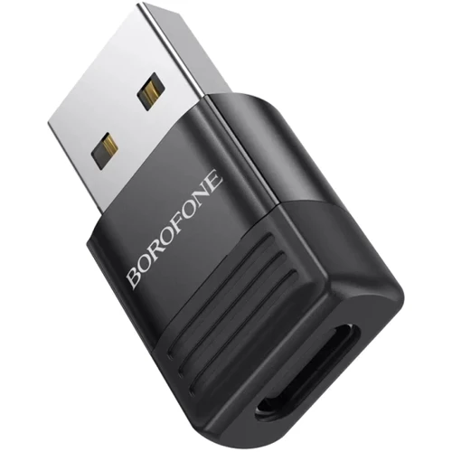 Адаптер Borofone Adapter BV18 USB2.0 to USB-C Black: Дополнительные разъемы USB-C