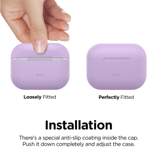 Чехол для наушников Elago Silicone Hang Case Lavender (EAPP2SC-HANG-LV) for Apple AirPods Pro 2 фото 5